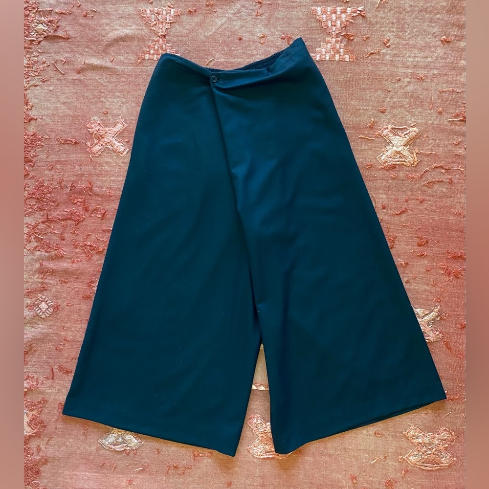 NWT Eskandar wide leg wool gaucho pants size S